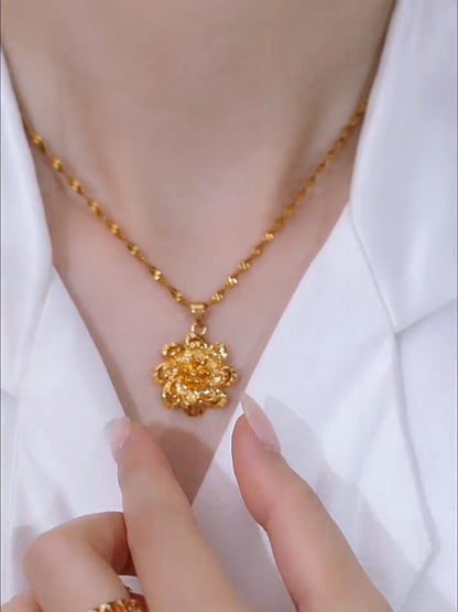 18K Gold Plated Flower Necklace