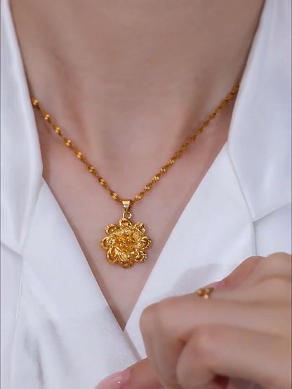 18K Gold Plated Flower Necklace