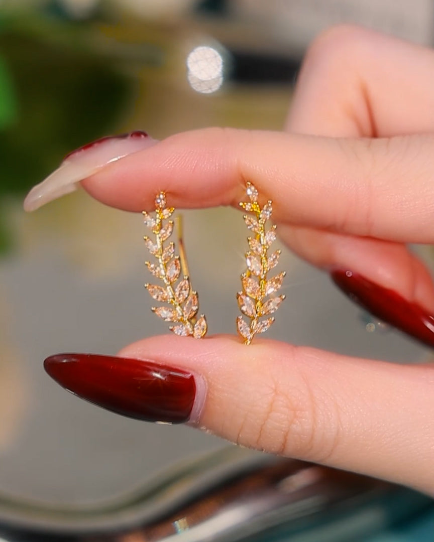 18K Gold Plated "Gilded Leaf Drops"