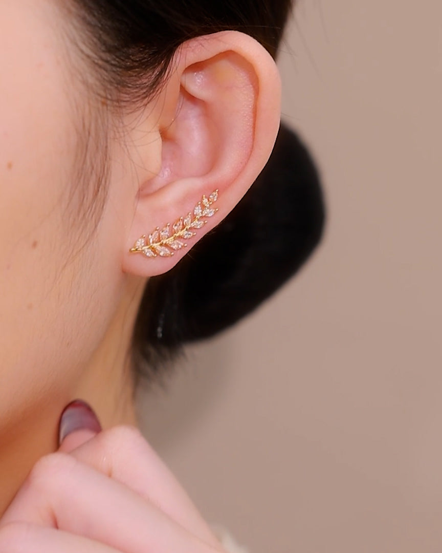 18K Gold Plated "Gilded Leaf Drops"