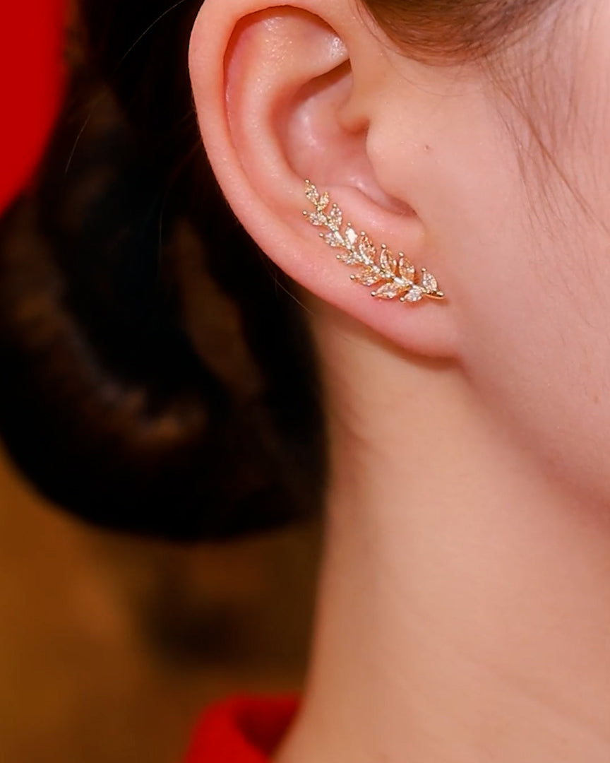 18K Gold Plated "Gilded Leaf Drops"