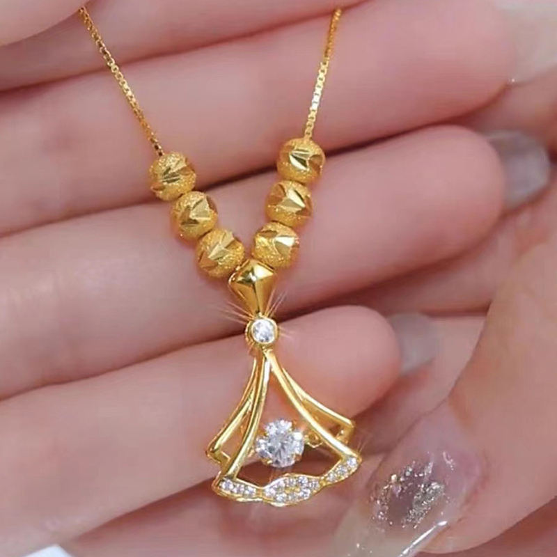 22k Gold Plated Shirfioly Zircon Necklace