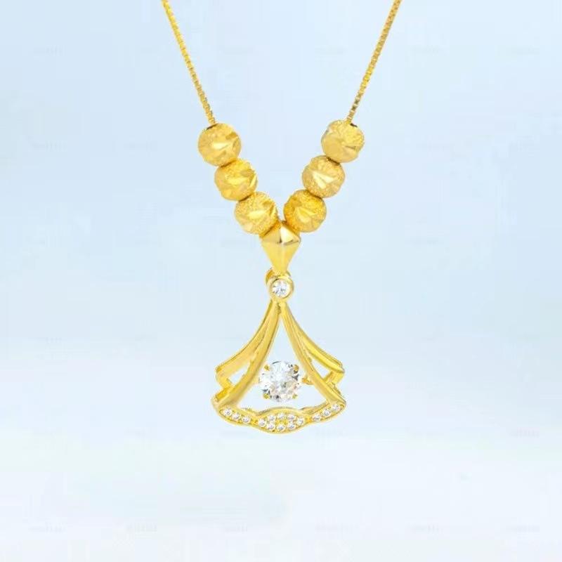 22k Gold Plated Shirfioly Zircon Necklace