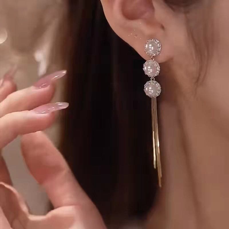 18K Gold Plated Pearl Earrings