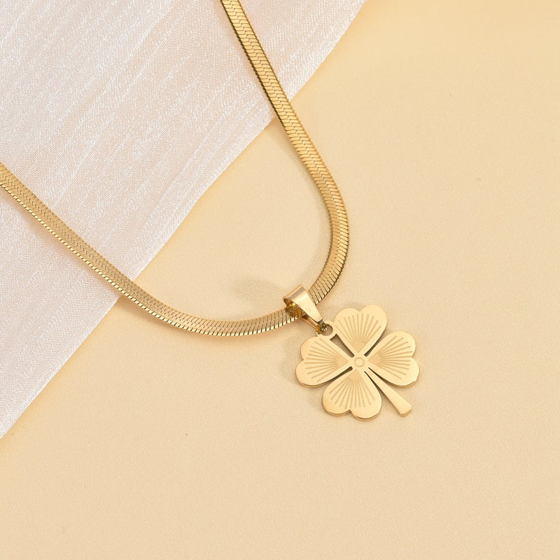 18K Gold Plated Clover Necklace