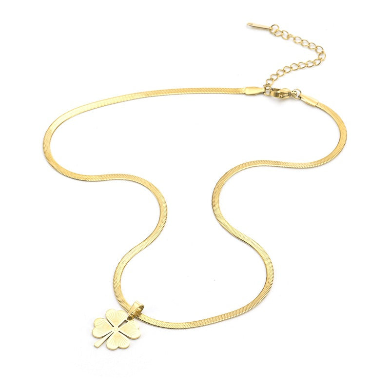 18K Gold Plated Clover Necklace