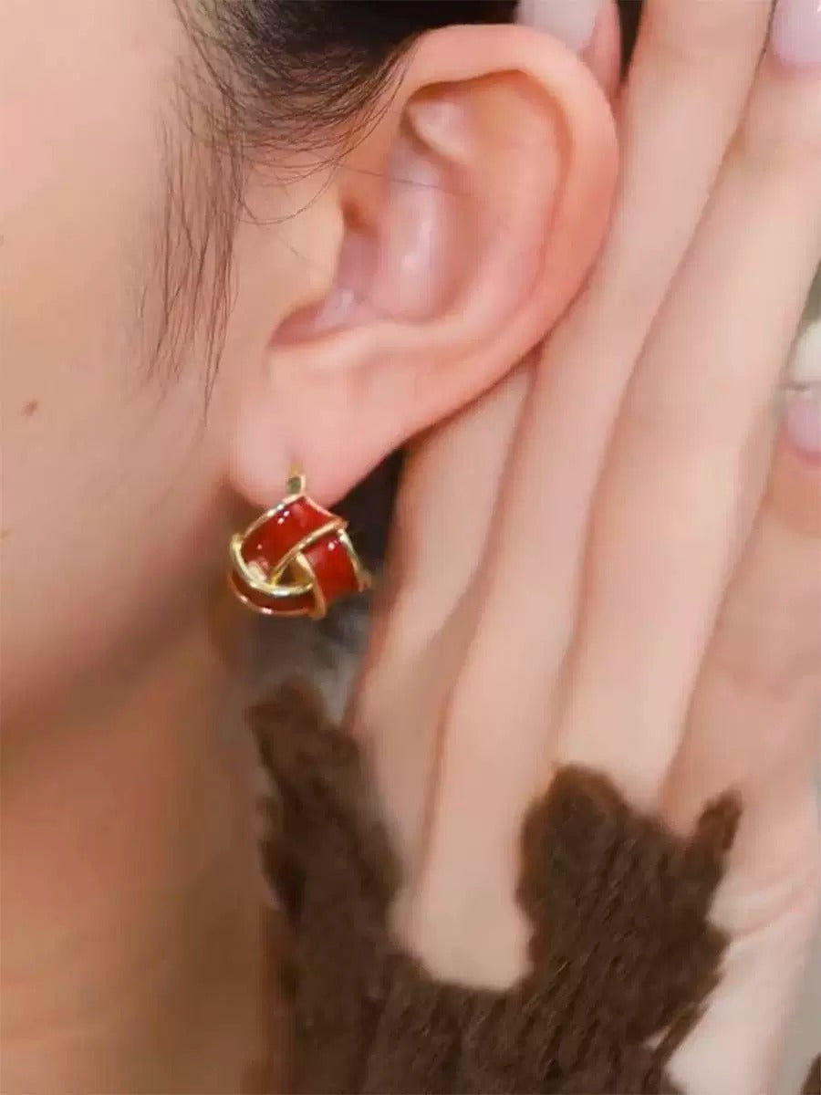 Gold plated geometric studs