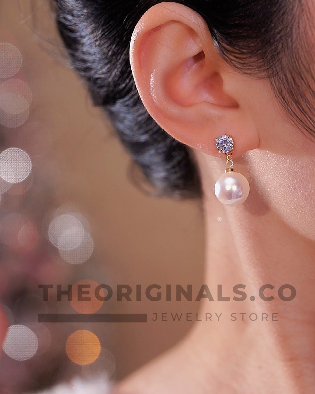 18K Gold Plated Pearl Essence Studs