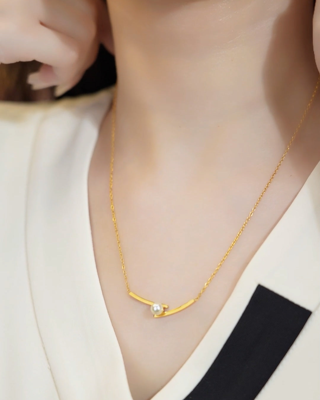 18K Gold Plated Ocean Pearl Necklace