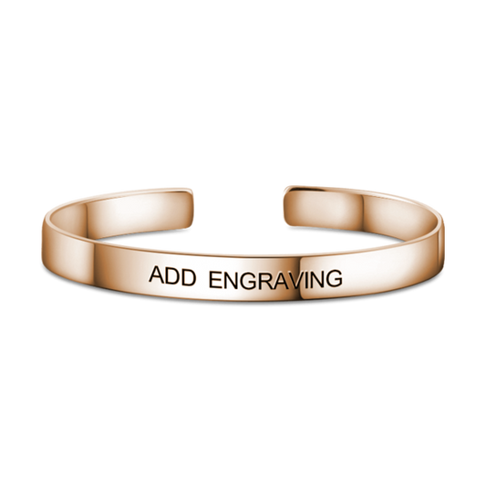 Engraved Bangle Rose Gold plated