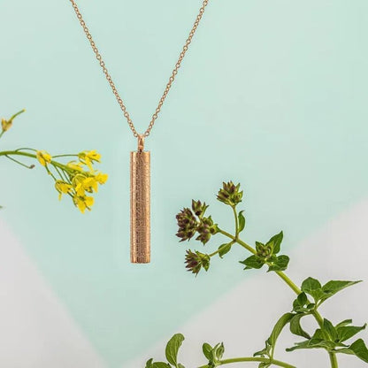 VERTICAL BAR AYAT AL KURSI NECKLACE