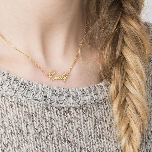 Tiny Name Necklace with 24k Gold Plating - Extra Strength