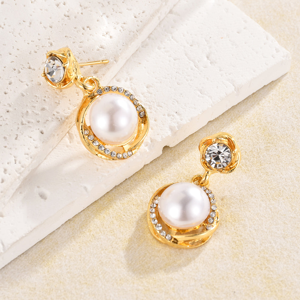 18K Gold-Plated Zehra  Pearl Drop Earrings