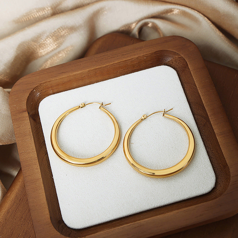 Zaria 18K Gold-Plated Classic Hoop Earrings